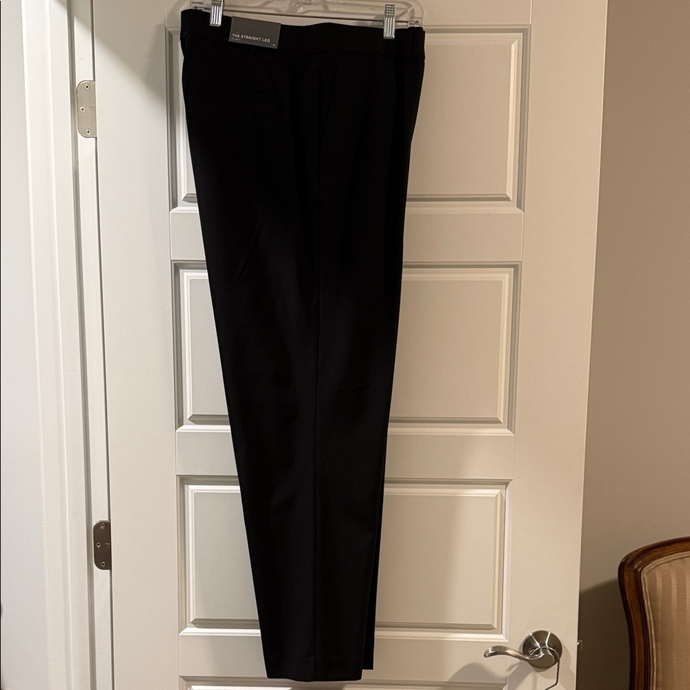Ann Taylor Classic Black Straight Leg Trousers Curvy Fit